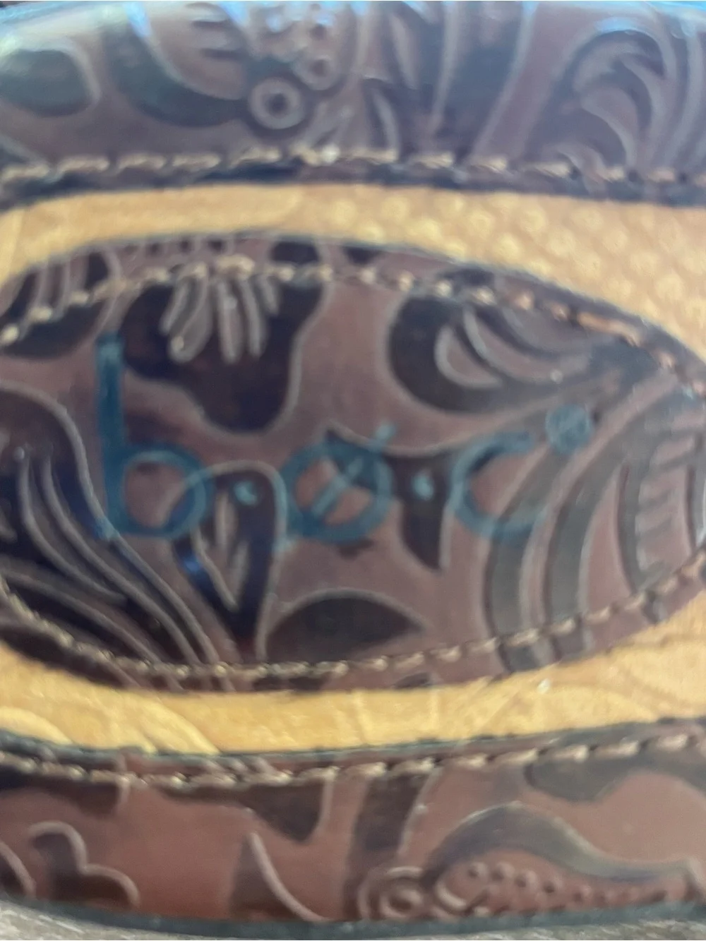 B.o.c. By born embossed faux leather brown sandals women’s size 10